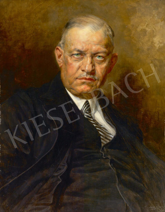  Karlovszky Bertalan - Kozma Miklós médiacézár és belügyminiszter portréja, 1936 | 78. őszi aukció aukció / 242 tétel