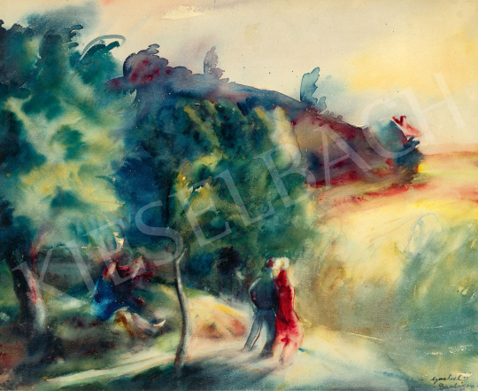  Paizs-Goebel, Jenő - Walk in Nature (Barbizon), c. 1925 | 78. autumn auction auction / 252 Lot
