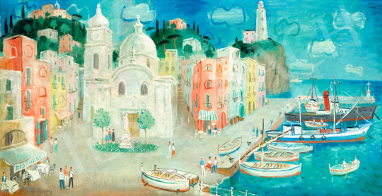 Pekáry, István - Mediterranean Town by the Sea (Italy) | 79th Winter Auction auction / 12 Lot