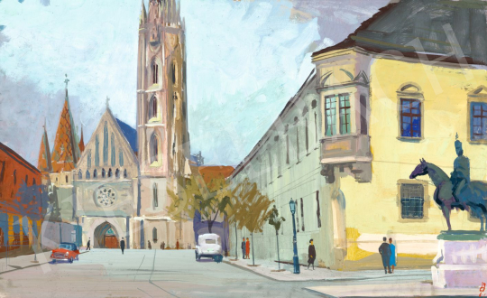 Ősz, Dénes - Budapest Detail (Matthias Church, Buda Castle District), 1961 | 79th Winter Auction auction / 21 Lot
