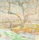 Boromisza Tibor - Nagybányai patak, 1909 és Téli látkép, 1908 körül festménye