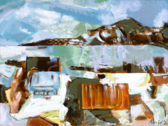 Altorjai Sándor - Kilátás a Balatonra a szigligeti műteremből | 79. téli aukció aukció / 34 tétel