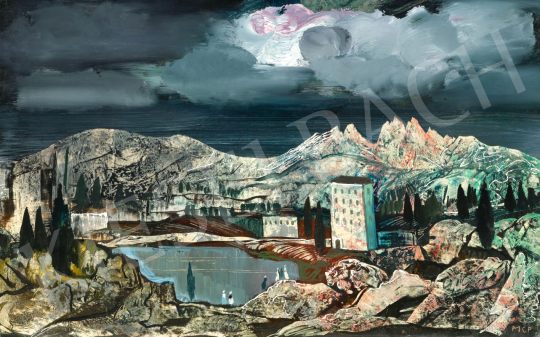  Molnár C. Pál - Itáliai táj holdfényben | 79. téli aukció aukció / 35 tétel