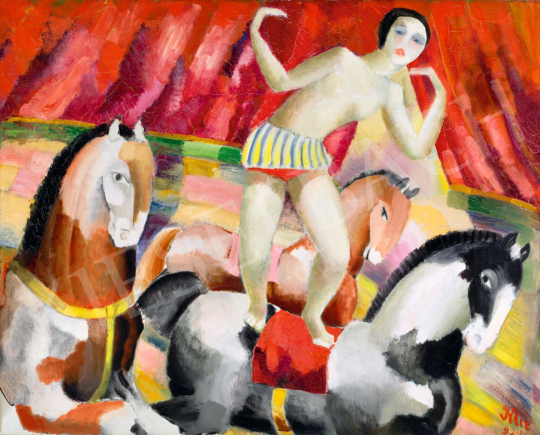 Klie Zoltán - Art deco műlovarnő (Cirkuszban), 1929 | 79. téli aukció aukció / 43 tétel