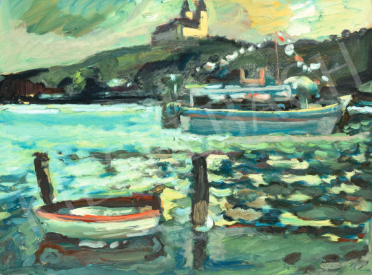 Schéner, Mihály - Summer Twilight at Lake Balaton (Tihany), c. 1980 | 79th Winter Auction auction / 53 Lot