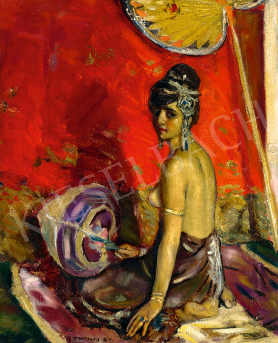  Tornai Gyula - Keleti szépség legyezővel | 79. téli aukció aukció / 73 tétel