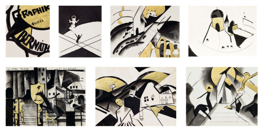  Bernáth Aurél - Graphik mappa, Wien, 1922 – 7 db | 79. téli aukció aukció / 81 tétel