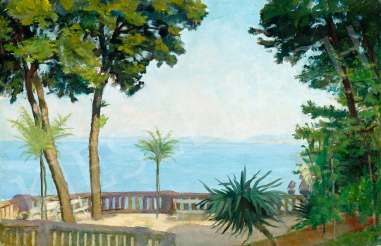 Vidovszky Béla - Mediterrán parkban (Kilátás a tengerre) | 79. téli aukció aukció / 86 tétel