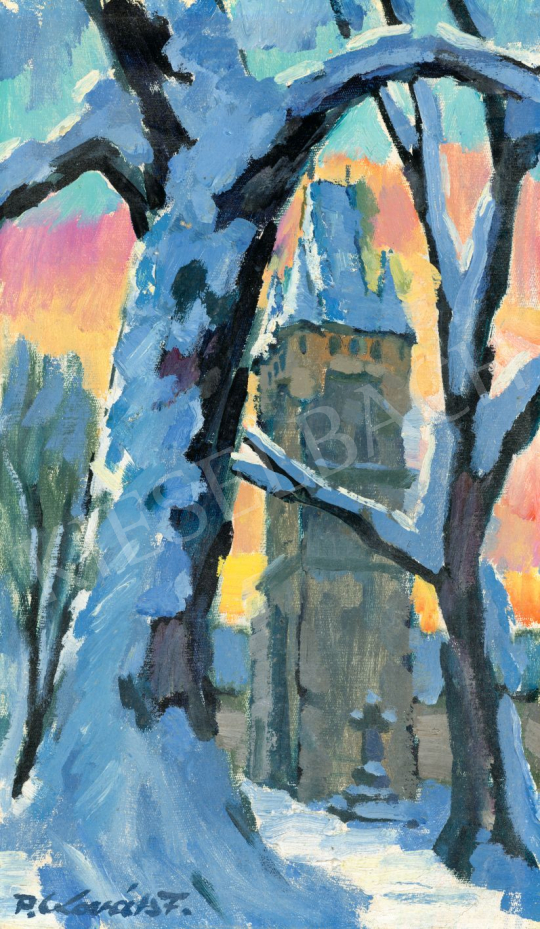 P. Kováts, Ferenc - Sunset at Nagybánya | 79th Winter Auction auction / 89 Lot