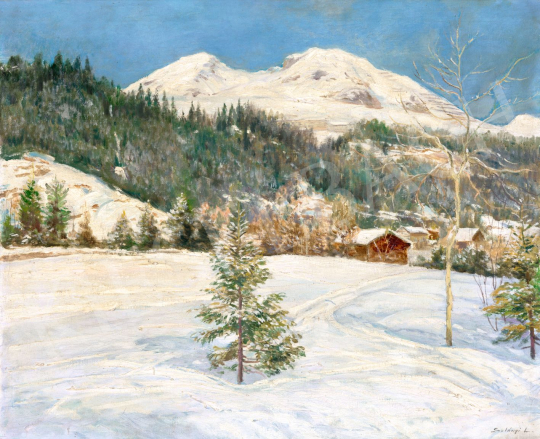 Szlányi, Lajos - Winter Sun in the High Tatras, c. 1920 | 79th Winter Auction auction / 92 Lot