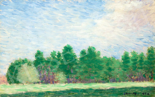  Vaszary János - Napfényes erdőszéle, 1909 | 79. téli aukció aukció / 116 tétel