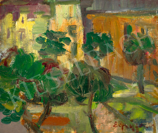 Egry József - Park a városban | 79. téli aukció aukció / 128 tétel