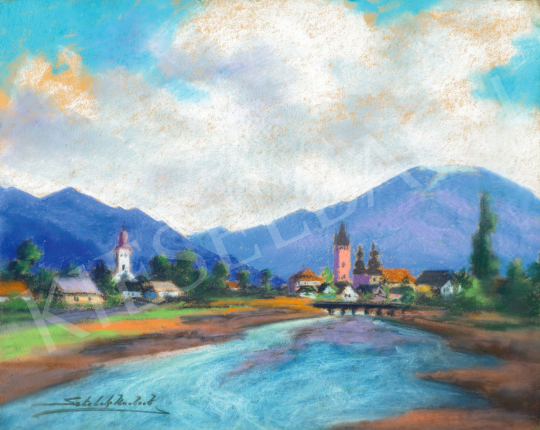 Sztelek, Norbert - View of Nagybánya with Protestant Church and the Tower of István (Banks of Zazar) | 79th Winter Auction auction / 130 Lot