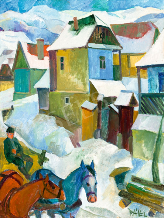 Páll, Lajos - Colorful Houses at Korond | 79th Winter Auction auction / 131 Lot