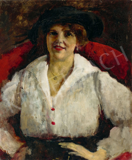 Hatvany Ferenc - Kalapos modell Hatvany Ferenc budai várban lévő villájának enteriőrjében 