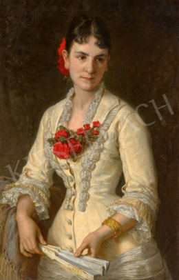 Than, Mór - Elegant Lady with a Fan (Beauty from Fiume), 1881 