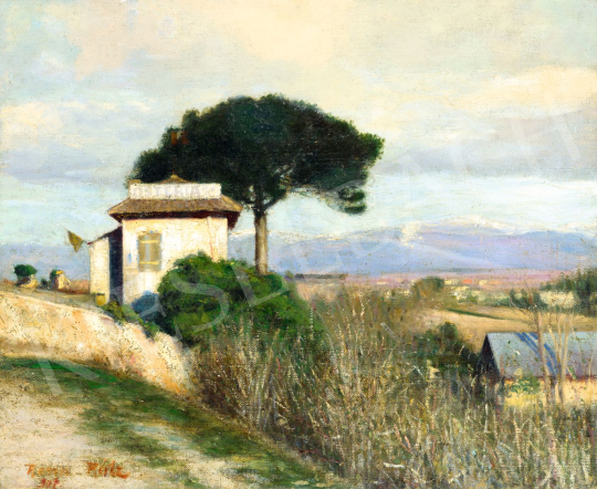  Rátz, Péter - Roman Landscape with Cedar Tree, 1907 | 79th Winter Auction auction / 157 Lot