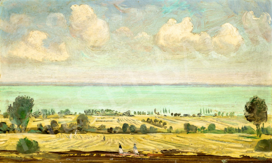  Molnár C., Pál - Shore of Lake Balaton with Overcast | 79th Winter Auction auction / 171 Lot