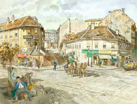 Zórád Ernő - Tabán (Szebeni Antal tér), 1910 körül | 79. téli aukció aukció / 226 tétel