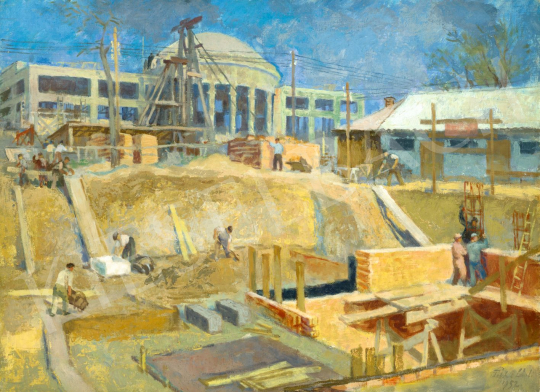 Tóth B. László - Budapest Under Construction (The Construction of the Metro Line 2), 1952 | 79th Winter Auction auction / 227 Lot