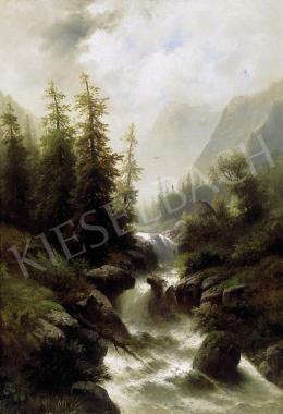 Signed A. Giffringer, 19th century - Austrian Landscape with a Brook 