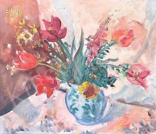 Eladó  Márffy Ödön - Tulipános csendélet festménye