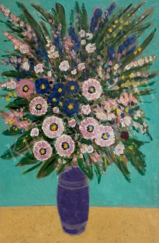 For sale  Böhm, Lipót (Poldi, Dávid Ferenc) - Purple vase 's painting