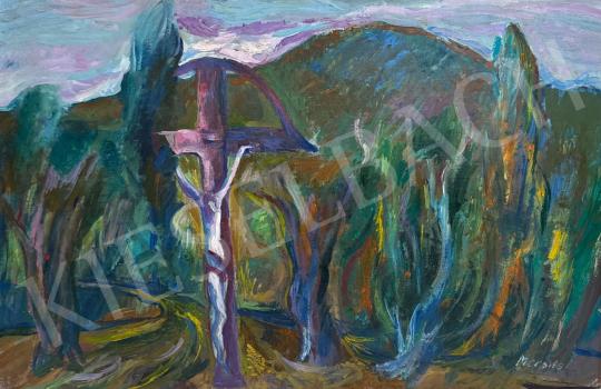 Eladó  Mersits Piroska - Erdei kereszt festménye