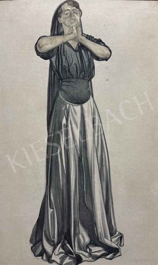 For sale  Leszkovszky György - Study for an illustration of Ady 's painting