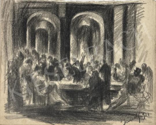 Eladó  Jándi Dávid - Lakoma,1923 festménye