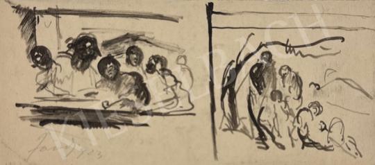 Eladó  Jándi Dávid - Jelenet, 1923 festménye
