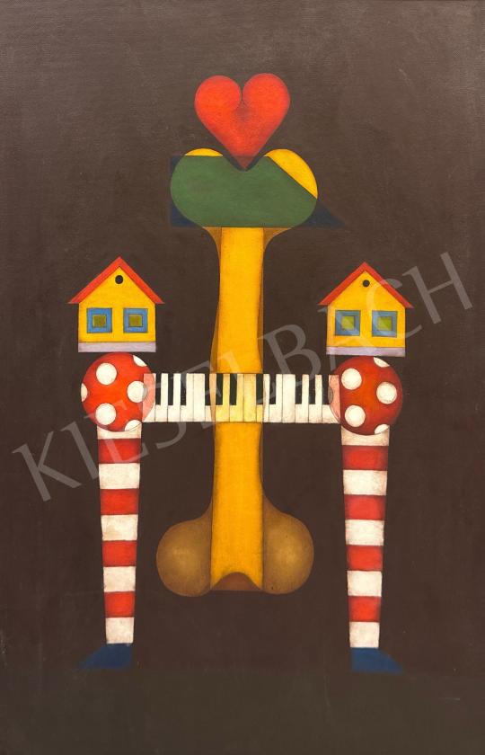 Eladó  efZámbó István - Zenés munkás oltár, 2001  festménye