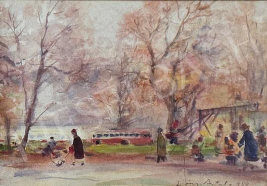 For sale Diósy, Antal (Dióssy Antal) - Playground, 1957 's painting
