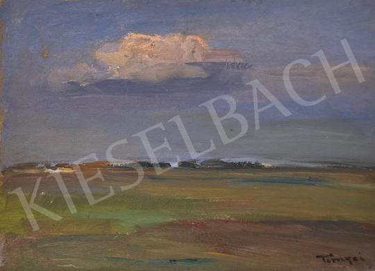 Eladó Tornyai János - Tavaszi tájkép bárányfelhővel festménye