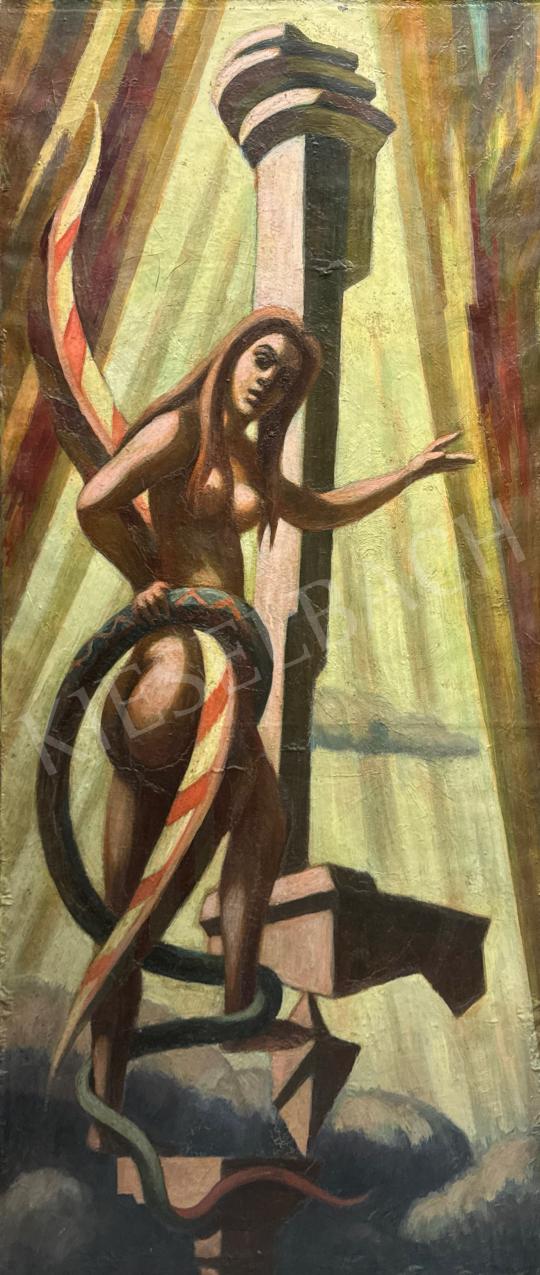 Eladó  Duray Tibor - Álló női akt festménye