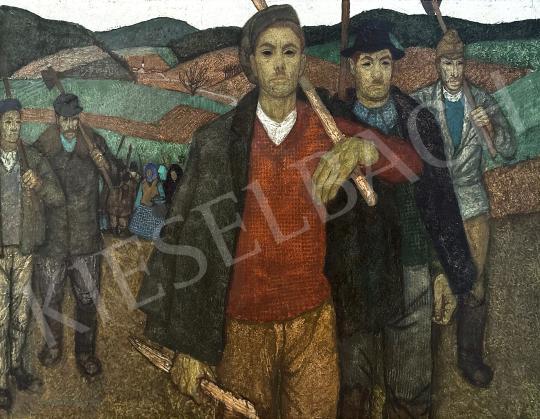 Eladó  Czene Béla - Földosztás (Hazafelé) festménye