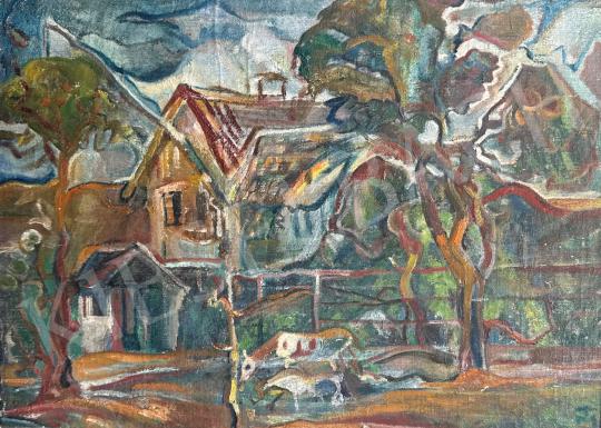 Eladó  Tóth Menyhért - Ház a lombok között festménye