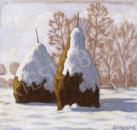  Börtsök, Samu - Two Haystacks in Nagybánya | 4th Auction auction / 168 Lot