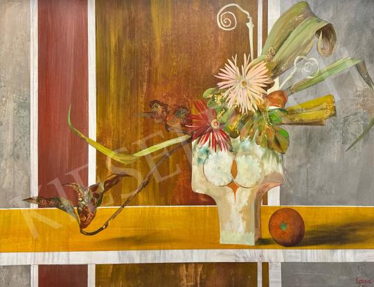 Eladó  Korga György - Ikebana naranccsal festménye
