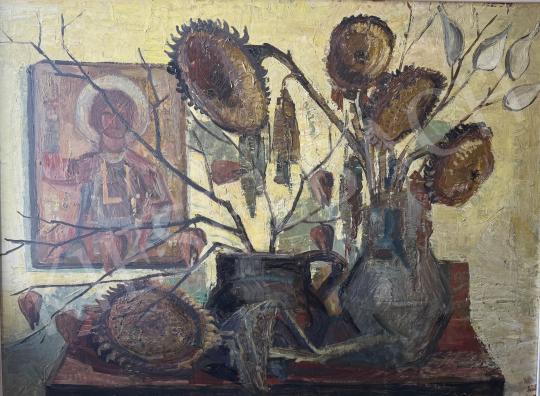 Eladó Gádor Emil - Késő őszi csendélet ikonnal festménye