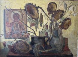 Gádor Emil - Késő őszi csendélet ikonnal 