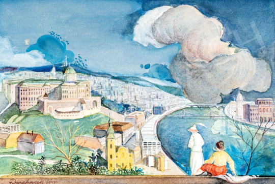  Duschanek, János - Budapest Landscape with Blue Sky | 80th Spring Auction auction / 1 Lot
