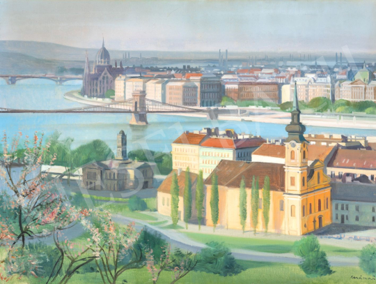 Mácsai, István - Budapest Landscape (Spring Bloom on Gellért Hill) | 80th Spring Auction auction / 2 Lot