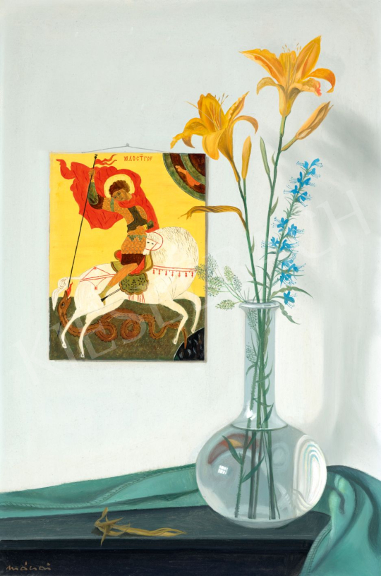 Mácsai, István - Still Life with Saint George Icon | 80th Spring Auction auction / 32 Lot