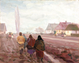  Mousson, Tivadar - On the Way from the Market at Nagymihály, 1916 