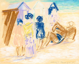  Vaszary, János - On the Beach at Pesaro, 1930 