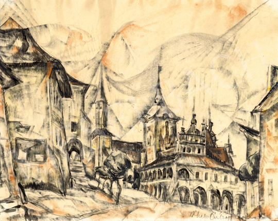  Perlrott Csaba, Vilmos - View of Lőcse, c. 1922 | 80th Spring Auction auction / 52 Lot