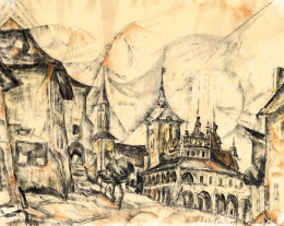  Perlrott Csaba, Vilmos - View of Lőcse, c. 1922 