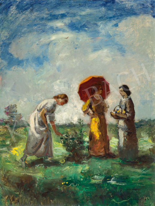  Iványi Grünwald, Béla - In a Spring Field (Flower pickers) | 80th Spring Auction auction / 77 Lot