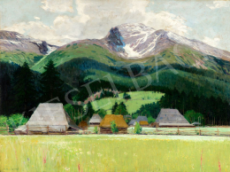 Lovaghy Dénes - Erdélyi táj havasokkal, 1918 